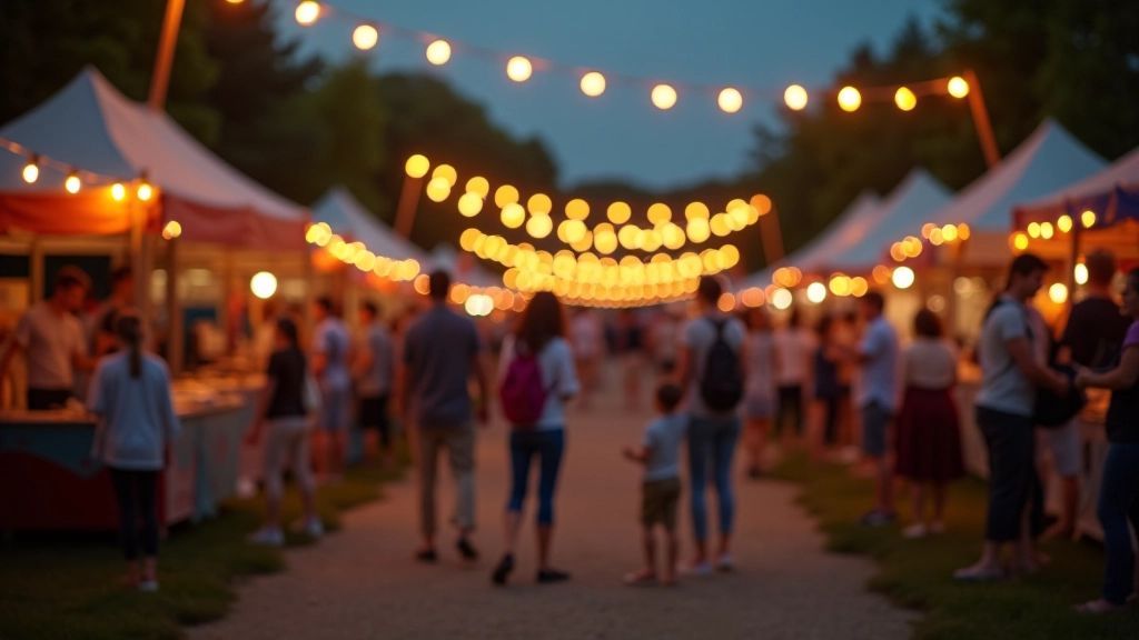 Outdoor festival with families celebrating